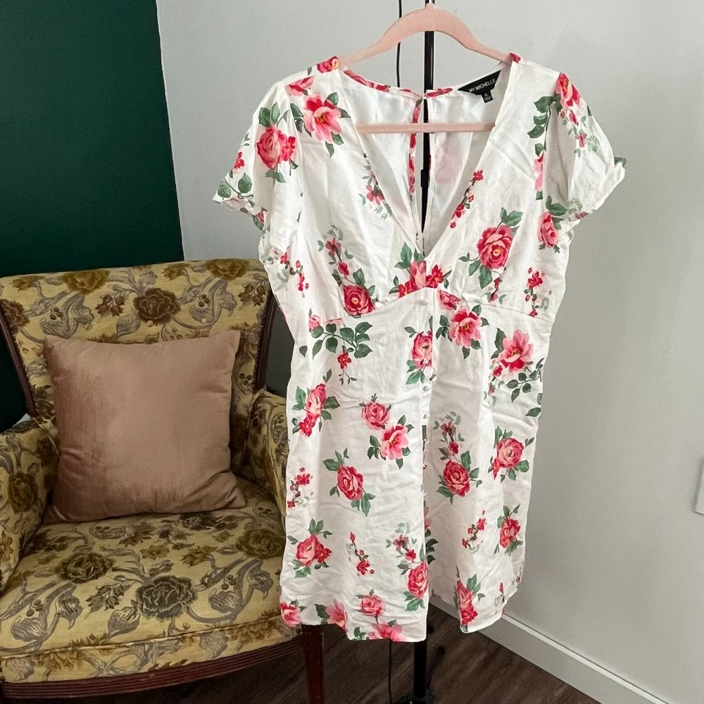 My Michelle Short Sleeve Babydoll Floral Dress Size XL